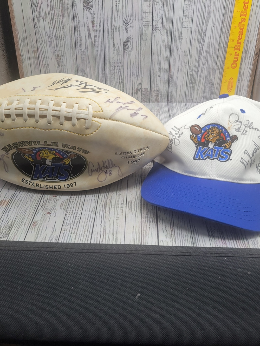 Nashville Kats 1997 Team Autographed Items- Andy Kelly & Cory Fleming Included
